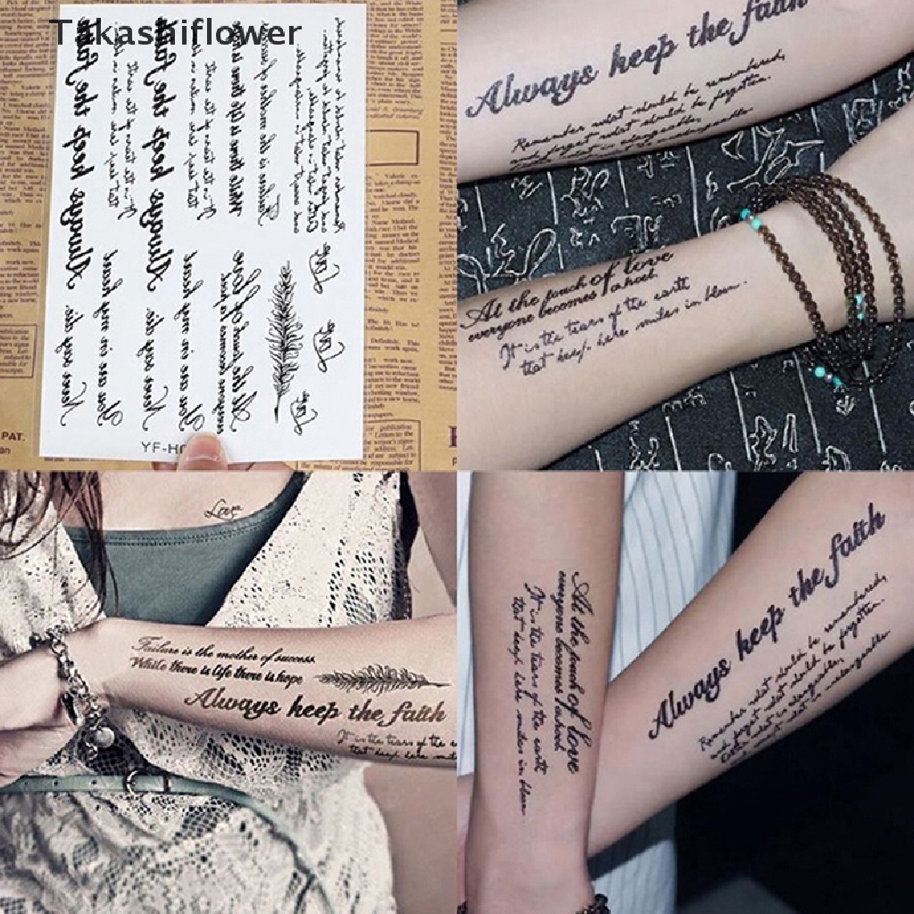 Bộ 2 Hình Xăm Chữ Tiếng Anh Có Thể Tháo Rời