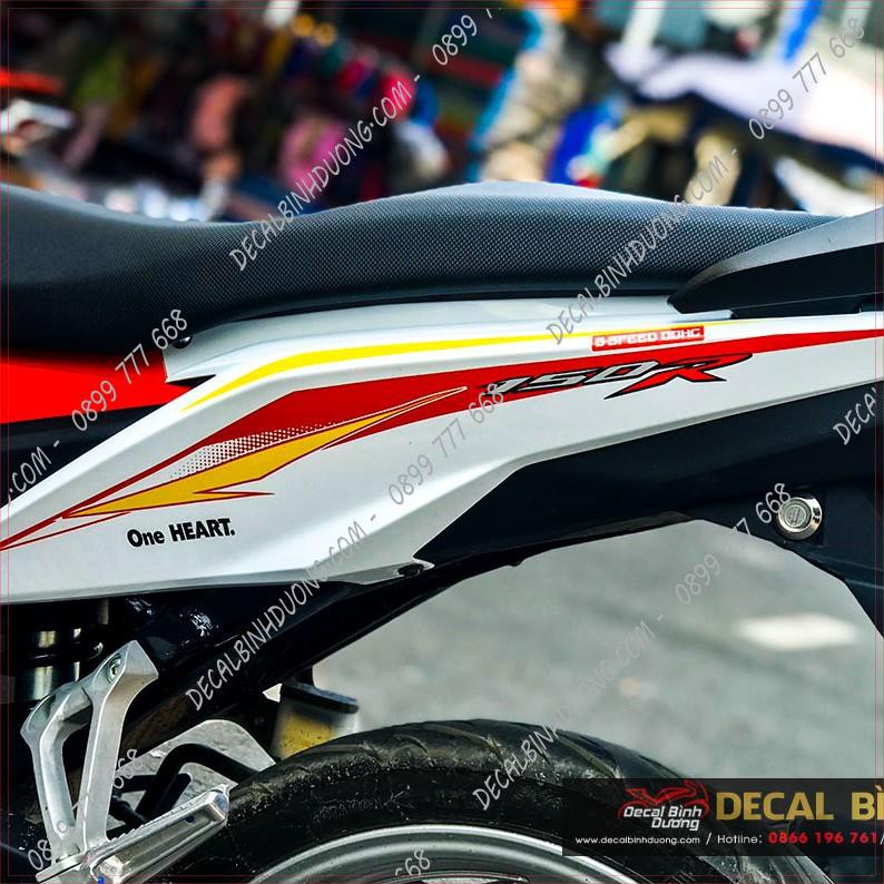 Decal Xe Máy - Tem Trùm Sonic 150 Trắng Đỏ Đơn Giản Đẹp Nhất