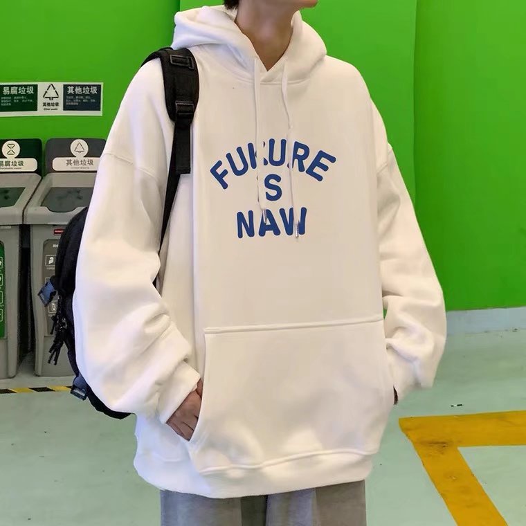 Áo hoodie Thể Thao Dáng Rộng In Chữ Thoải Mái Thời Trang Hàn Quốc Cho Nam Cỡ M-5XL