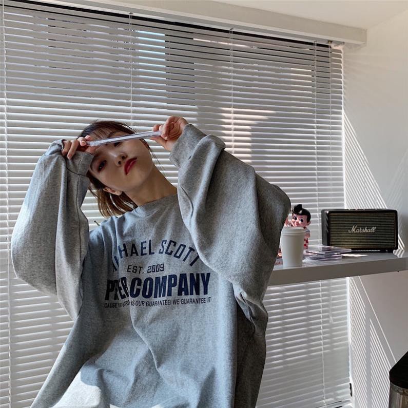 Áo khoác nam nữ thể thao ulzzang Paper company màu xám 🌸 Áo sweater hoodie kiểu dáng thể thao form rộng unisex K33 | BigBuy360 - bigbuy360.vn