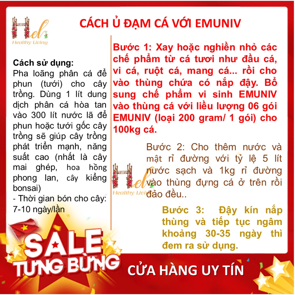 Chế Phẩm Vi Sinh EM EMUNIV / EMZEO Ủ Phân Cá, Ủ Rác Thải Hữu Cơ, Chuyển Hóa Phân Bón, Ủ Bánh Dầu, Ủ Phân Đậu Tương/-&gt;