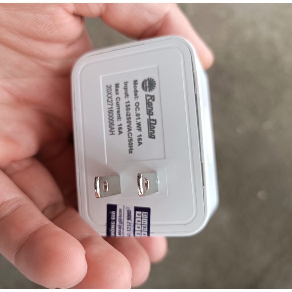 Ổ Cắm Thông Minh Wifi Rạng Đông 16A Điều Khiển Qua App + Giọng Nói, Hẹn Giờ, BH 2 Năm