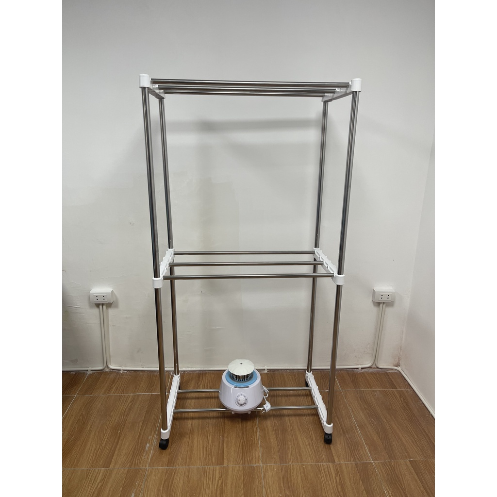 Tủ Sấy  Quần Áo  2 Tầng Khung Inox Có Điều Khiển Từ Xa Cao Cấp