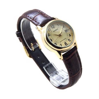 Đồng Hồ Nữ Dây Da Casio LTP-V002GL-9BUDF