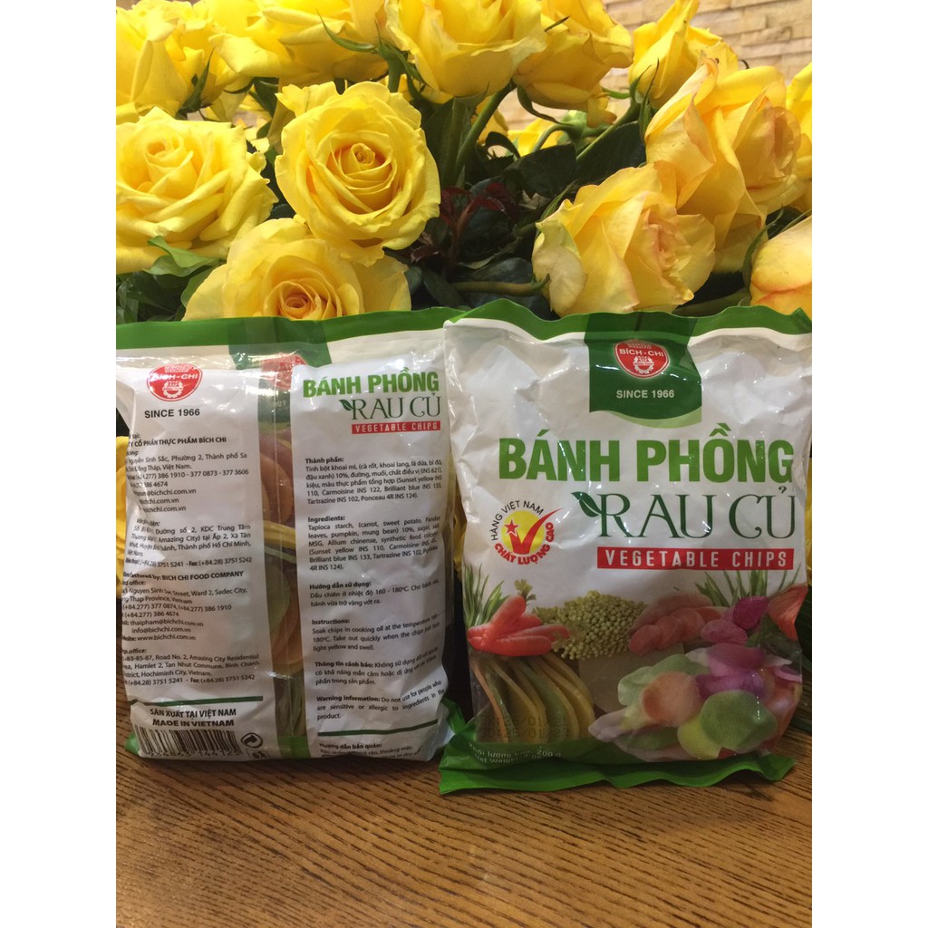 BÁNH PHÒNG CHAY RAU CỦ QUẢ BÍCH CHI (gói 200 gram)