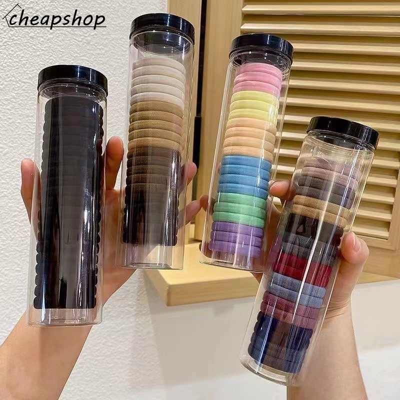 iF YOU Bộ 20 Dây Thun Buộc Tóc Cao Su Co Giãn Họa Tiết Hoạt Hình Phong Cách Hàn Quốc Cho Nữ