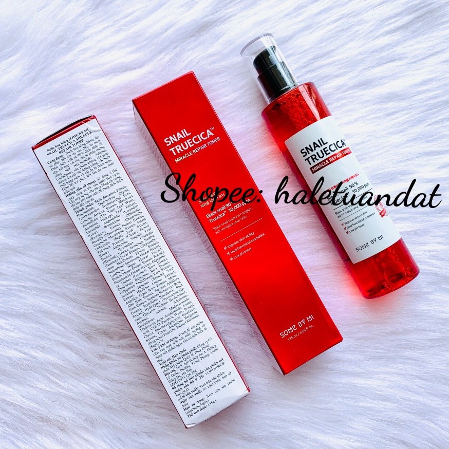 Nước hoa hồng Snail Truecica Some By Mi Miracle Repair 135ml màu đỏ