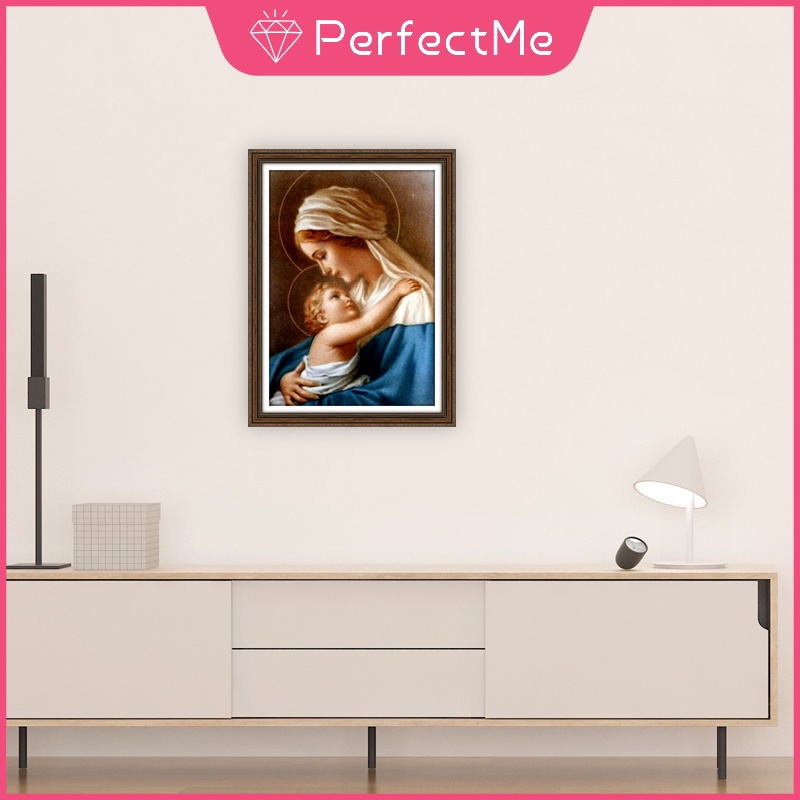 Bộ tranh đính đá 5D tự làm 30×40cm hình đức mẹ Mary