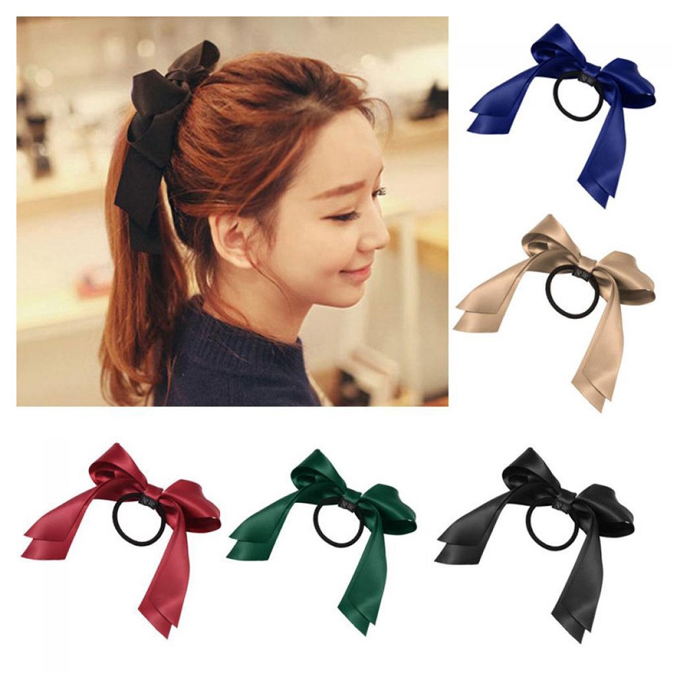 Dây buộc tóc thắt hình nơ xinh xắn cho nữ