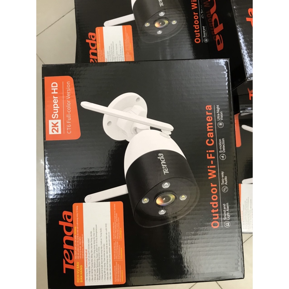 .CT6   Camera Wi-Fi Ngoài Trời 2K có màu ban đêm.
