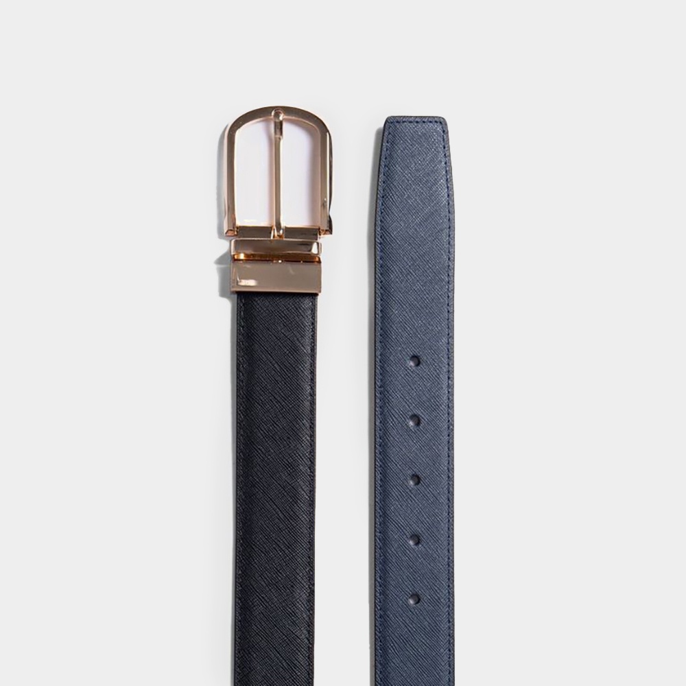 Thắt Lưng Da MERCURY mặt xoay chiều, mặt khóa nguyên khối sơn tĩnh điện, dây saffiano cao cấp Thương Hiệu BTLUXURY