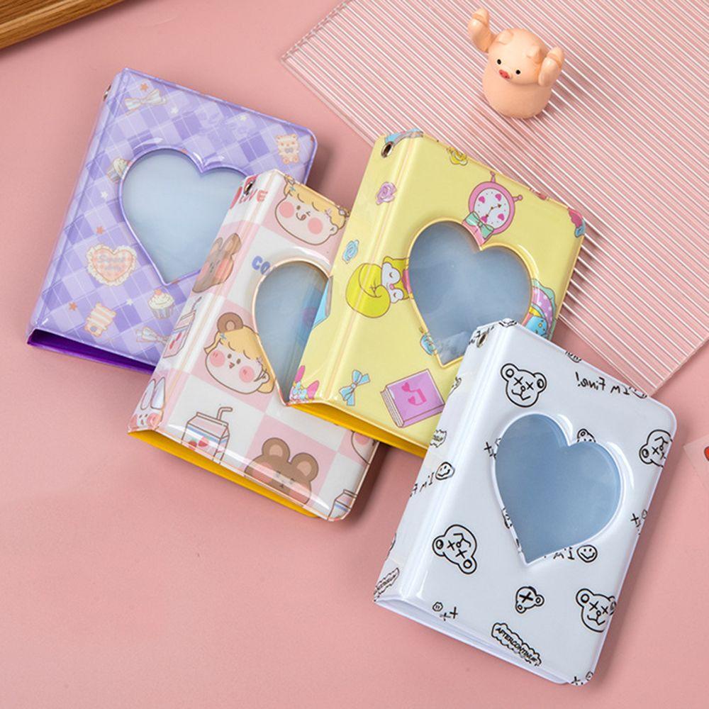 Album Đựng Ảnh 40 Ngăn Mini Hình Trái Tim Giá Đỡ