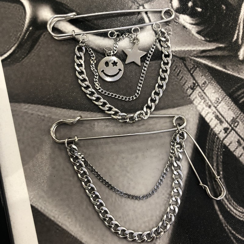 Ghim cài áo bằng kim loại phong cách cá tính 2233