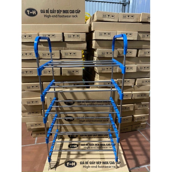 Giá để giày dép i nox 5 tầng