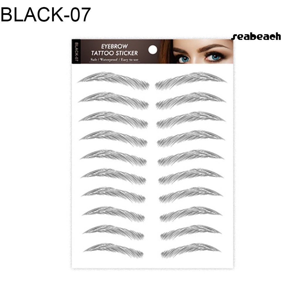 Miếng dán hình xăm chân mày 6D tự nhiên kháng nước lâu trôi