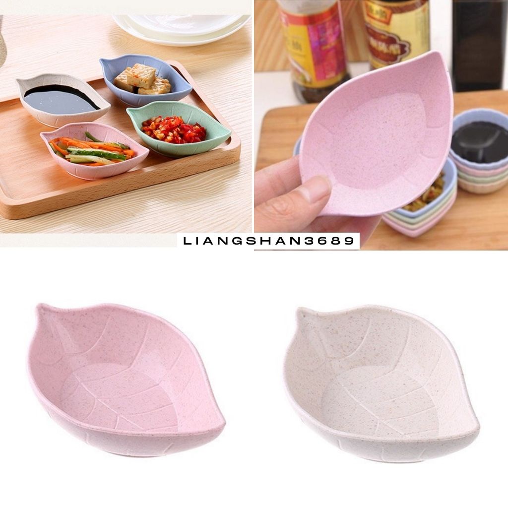 Bát ăn dặm❤️FREESHIP❤️bát nước chấm mini bằng nhựa lúa mạch hình hoa lá tim xinh xắn