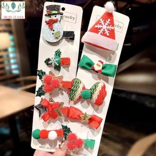 HOT_ VỈ SÉT 5 KẸP TÓC NOEL CHO BÉ