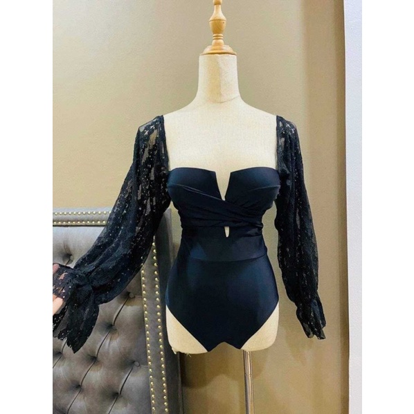 Bikini liền tay ren