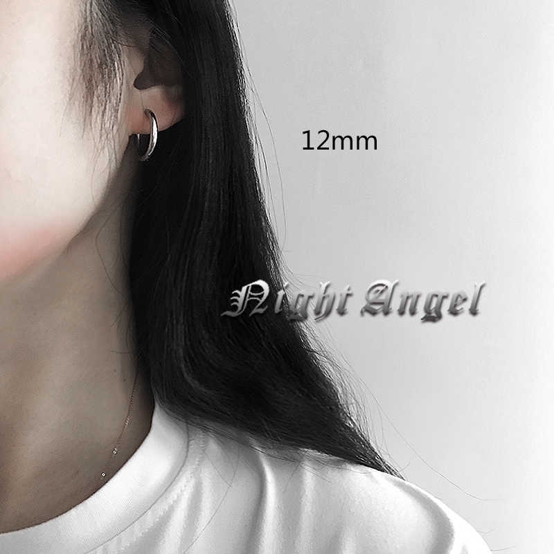 Hoa Tai Kim Loại Dạng Tròn Phong Cách Tối Giản Cho Cặp Đôi