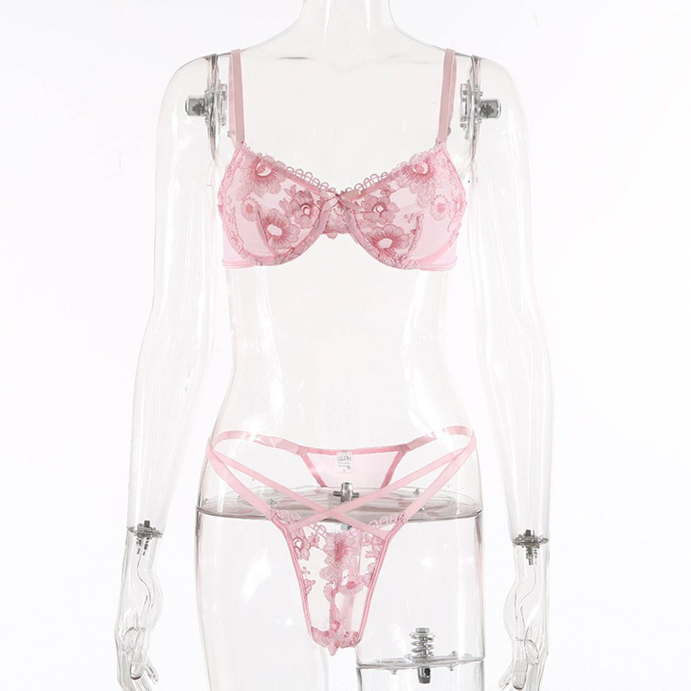 Bộ đồ lót vải ren thêu hoa thời trang quyến rũ cho nữ