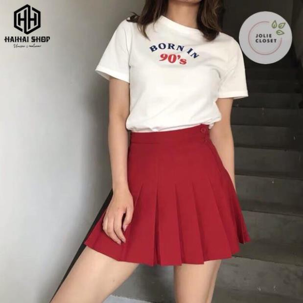 Chân Váy Xếp Ly Tennis Có Lót Trong Dáng Ngắn Phong Cách Hàn Quốc Dễ Thương.