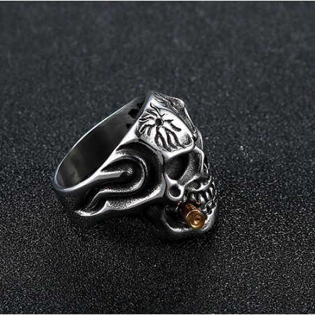 Nhẫn thiết kế hình đầu lông phong cách vintage độc đáo