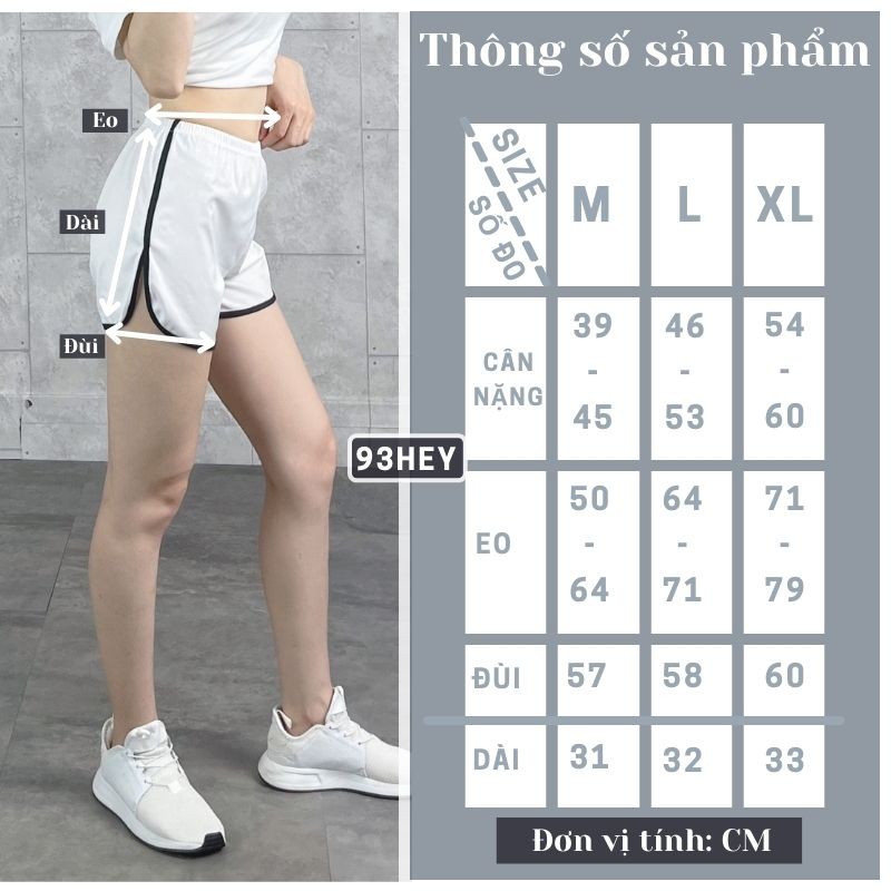 Quần Short Nữ Viền Trắng Cạp Chun Chất Thun Basic Co Giãn Siêu Dễ Chịu 93HEY QS04