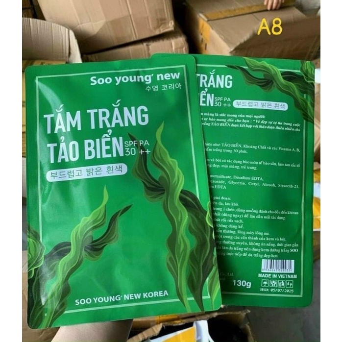 Tắm trắng tảo biển Soo Young 130g - mẫu mới