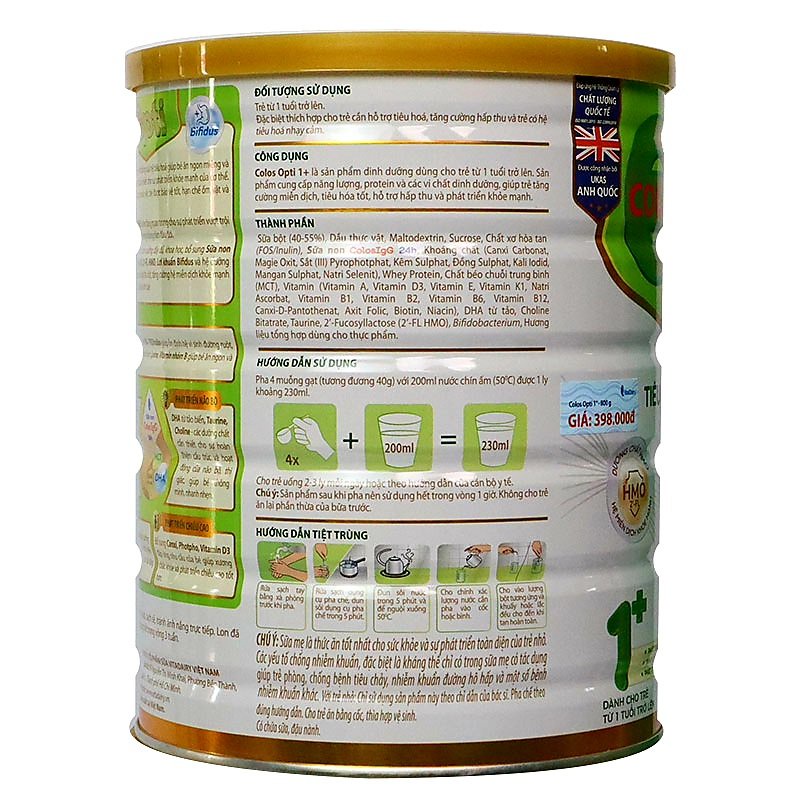 Sữa COLOS OPTI 1+ 800G (1 tuổi trở lên)