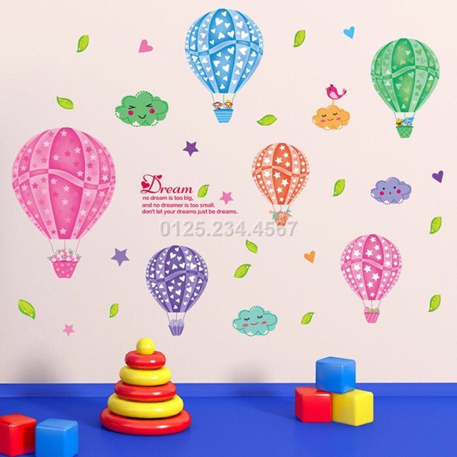 Decal dán tường Khinh khí cầu