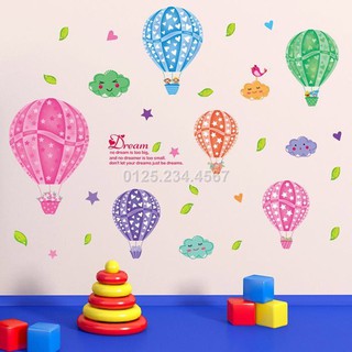 Decal dán tường Khinh khí cầu