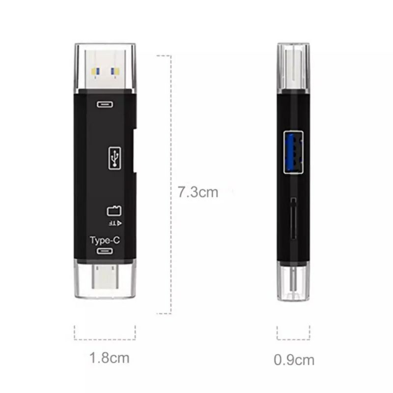 Đầu OTG TYPE C (3.0) mở rộng thẻ nhớ SD TF cho điện thoại máy tính loại 5 trong 1