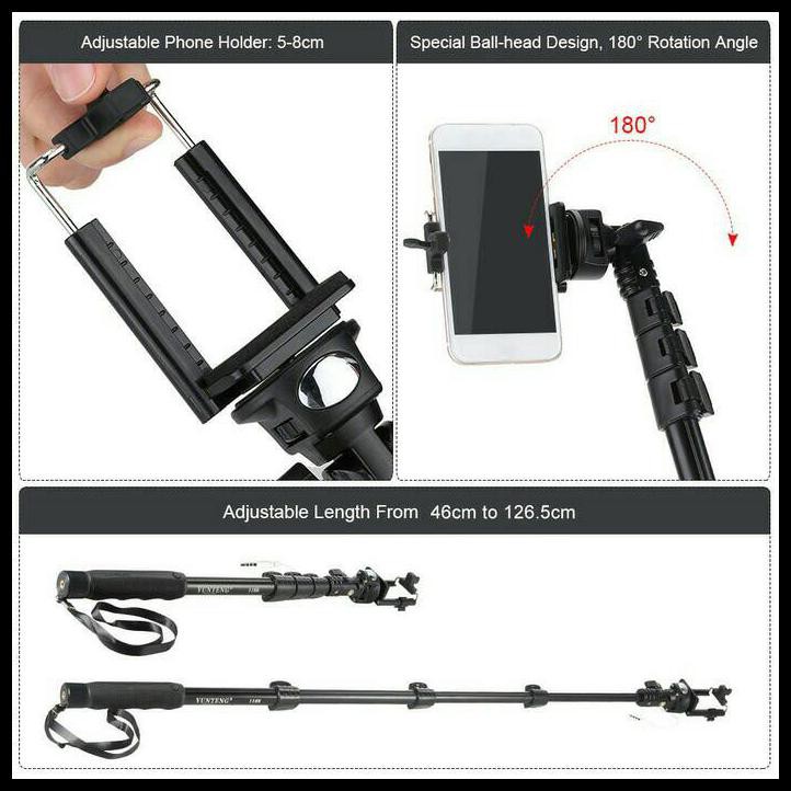 Yunteng Gậy Chụp Ảnh Chuyên Nghiệp Yt1188
