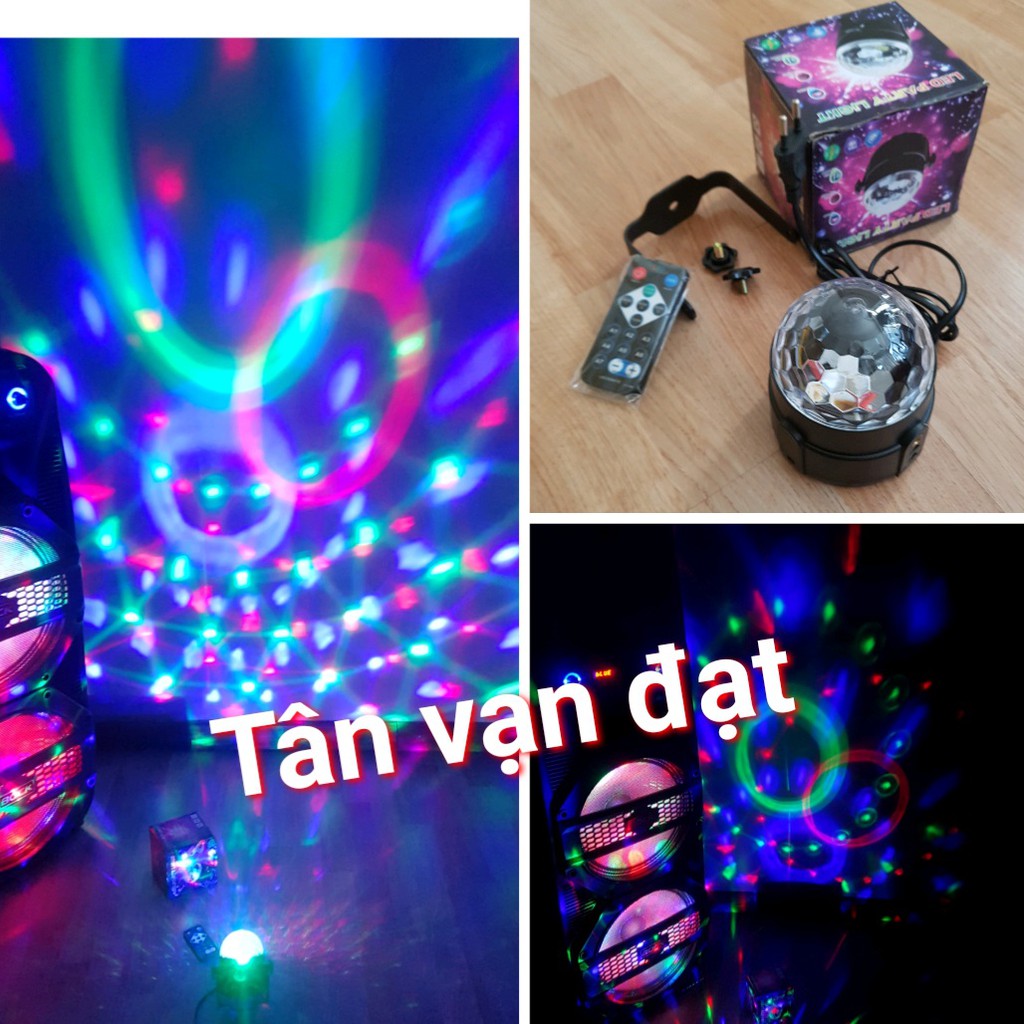 Đèn led xoay đổi màu điều khiển Remote và cảm ứng âm thanh điện 220V
