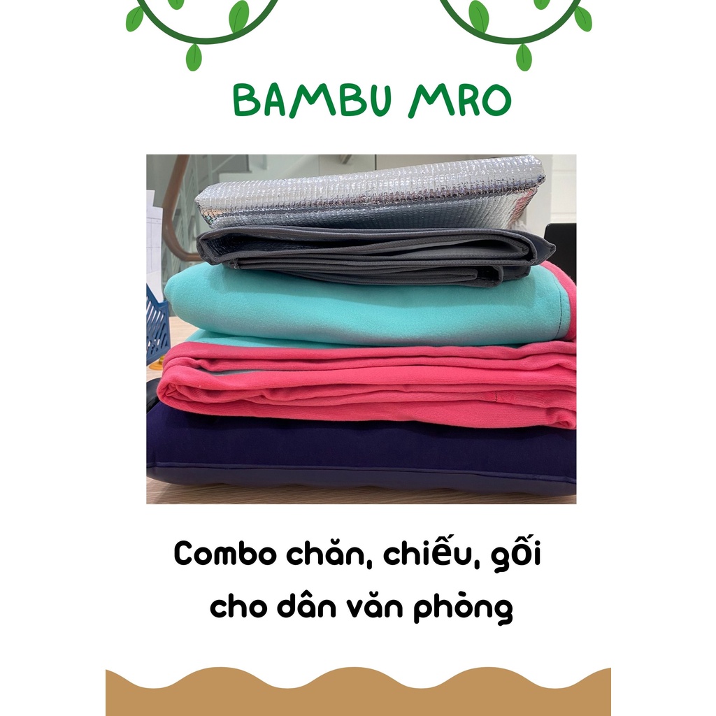 Combo chăn, chiếu, gối cho dân văn phòng, nhỏ gọn, tiện lợi mang đi du lịch, dã ngoại