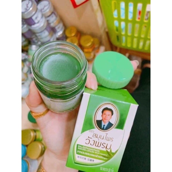Dầu cù là xanh, dầu xoa bóp WANG PROM giảm nhanh đau nhức Green balm hũ to 50g, dầu cù là thái lan