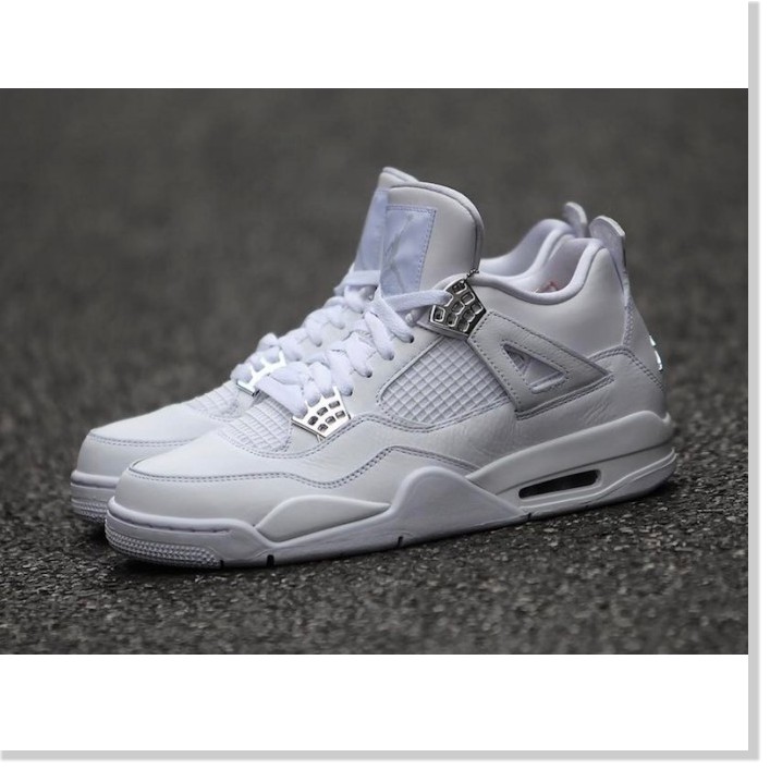 Xả hàng giá rẻ -  GIẦY THỂ THAO SNEAKER AIR JORDAN 4 FULL WHITE ^