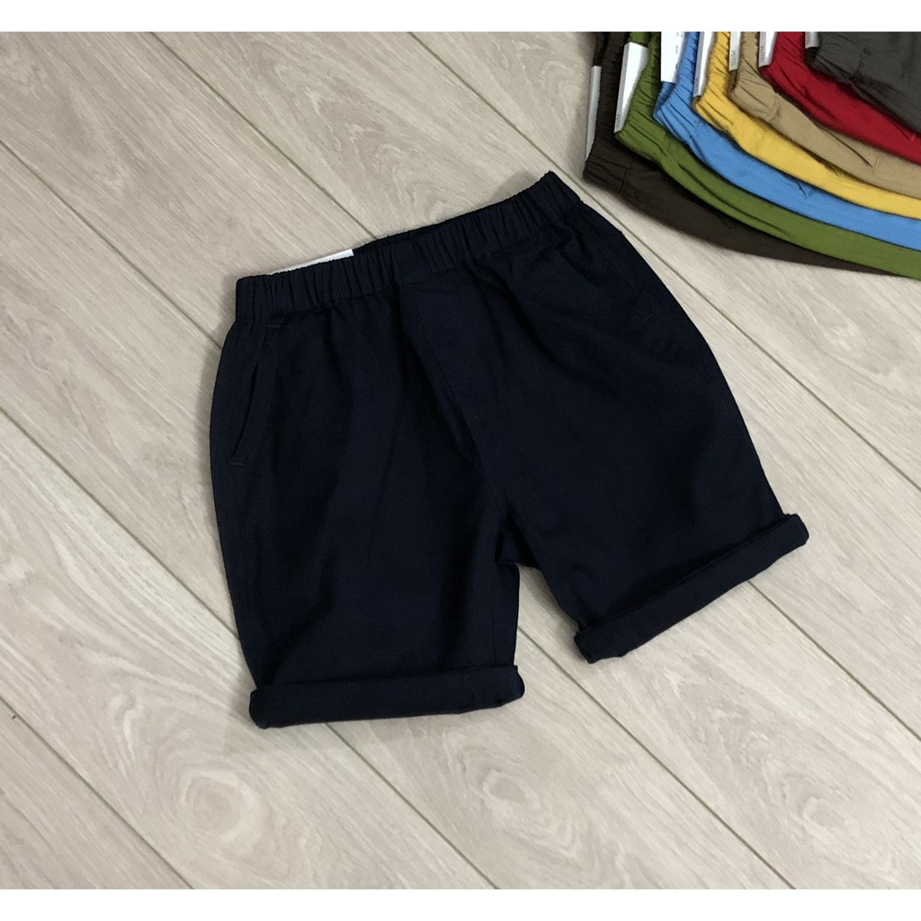 Quần short Uniqlo bé trai size đại chất vải kaki  mềm màu sắc tươi trẻ