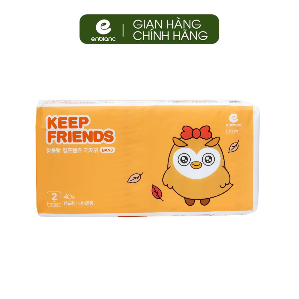 (Quà tặng) Combo 2 Tã Bỉm Dán Size  Enblanc KEEP FRIENDS nội địa Hàn Quốc Dành Cho Bé, trẻ sơ sinh