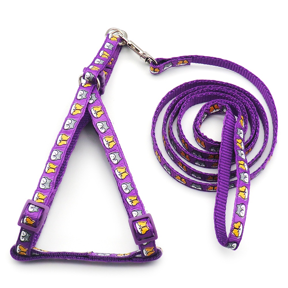 1 Dây Đai An Toàn Họa Tiết Hoạt Hình Dễ Thương Có Thể Điều Chỉnh Cho Thú Cưng