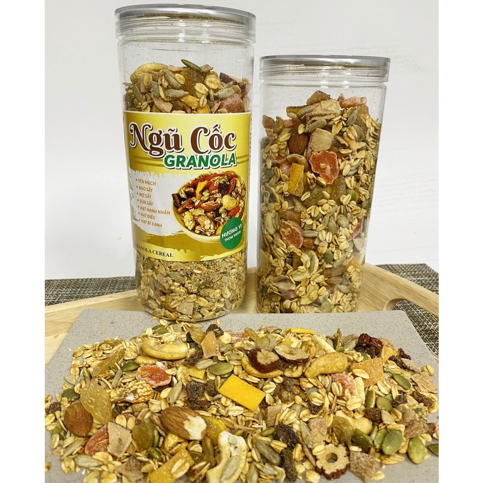 Ngũ cốc Granola NTFood 500gr mix nhiều hạt, ít yến mạch - Nhất Tín Food
