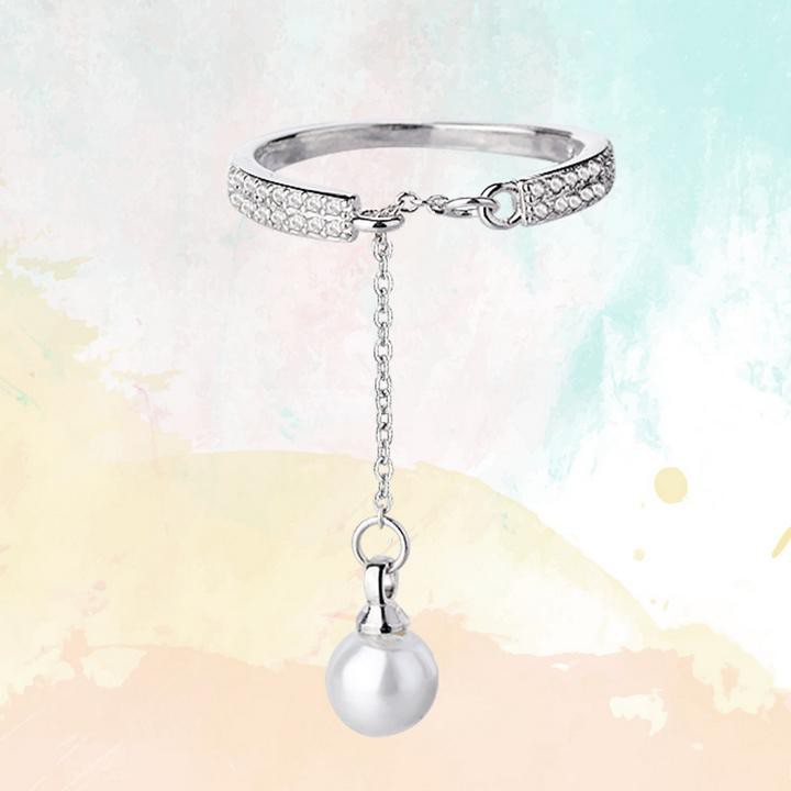 Nhẫn bạc thả hạt phong cách Hàn Quốc xinh xắn dễ thương