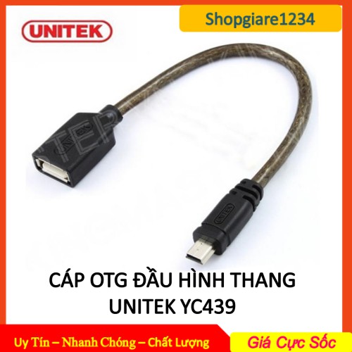 CÁP OTG UNITEK ĐẦU HÌNH THANG YC-439