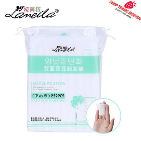 Bông tẩy trang Lameila nội địa Trung - Đủ loại - Lameila 1000 miếng, Lameila 222 miếng và Lameila 50 miếng