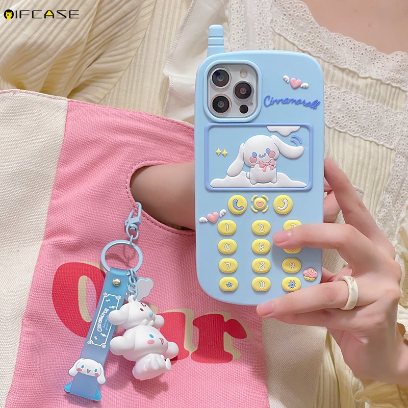 Ốp Điện Thoại Silicone Mềm Họa Tiết Cinnamoroll 3D Cho iPhone 13 12 11 Pro XS Max XR X 7 8 Plus SE 2020