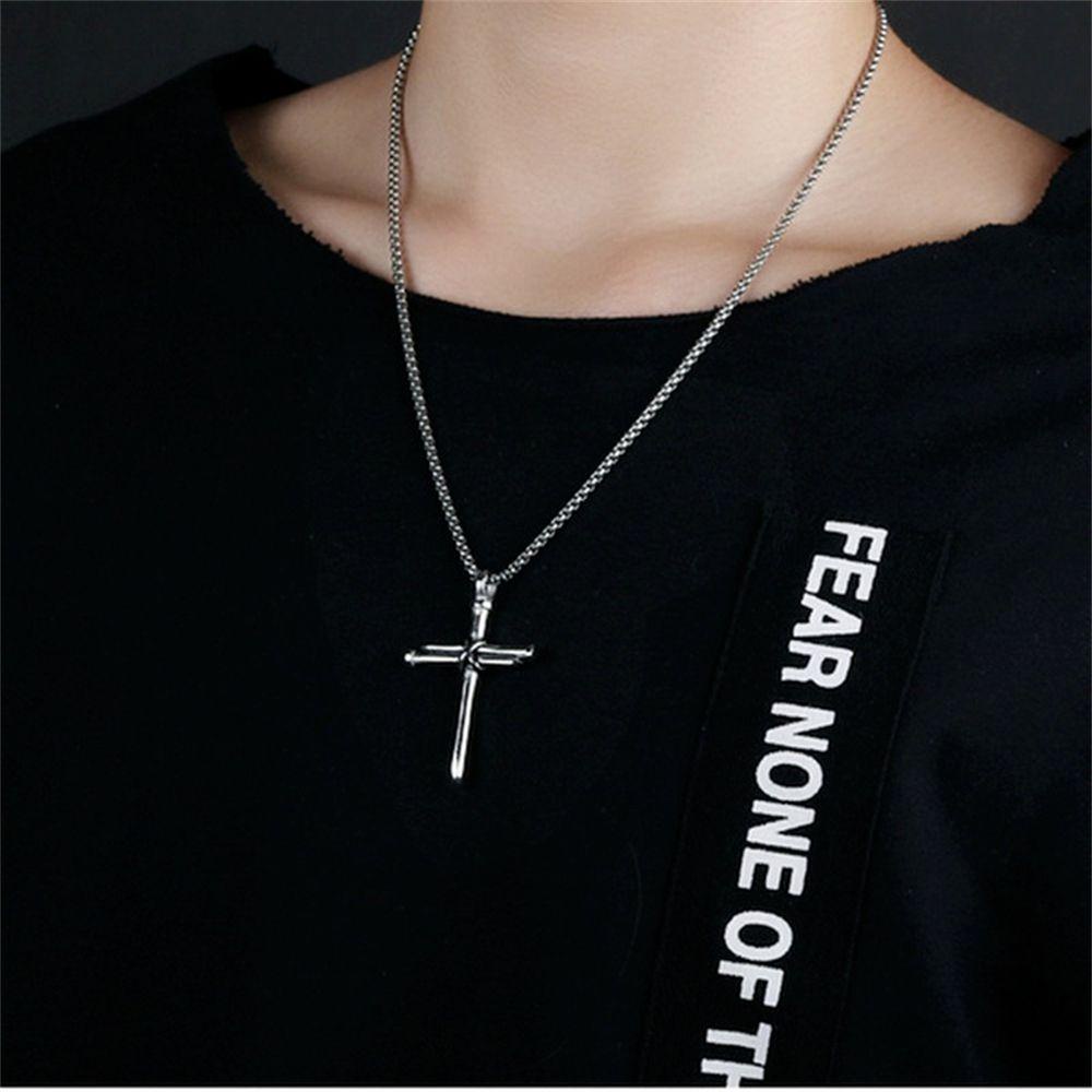 Vòng cổ Mặt Thánh Giá Phong Cách Punk Vintage Dành Cho Nam Và Nữ