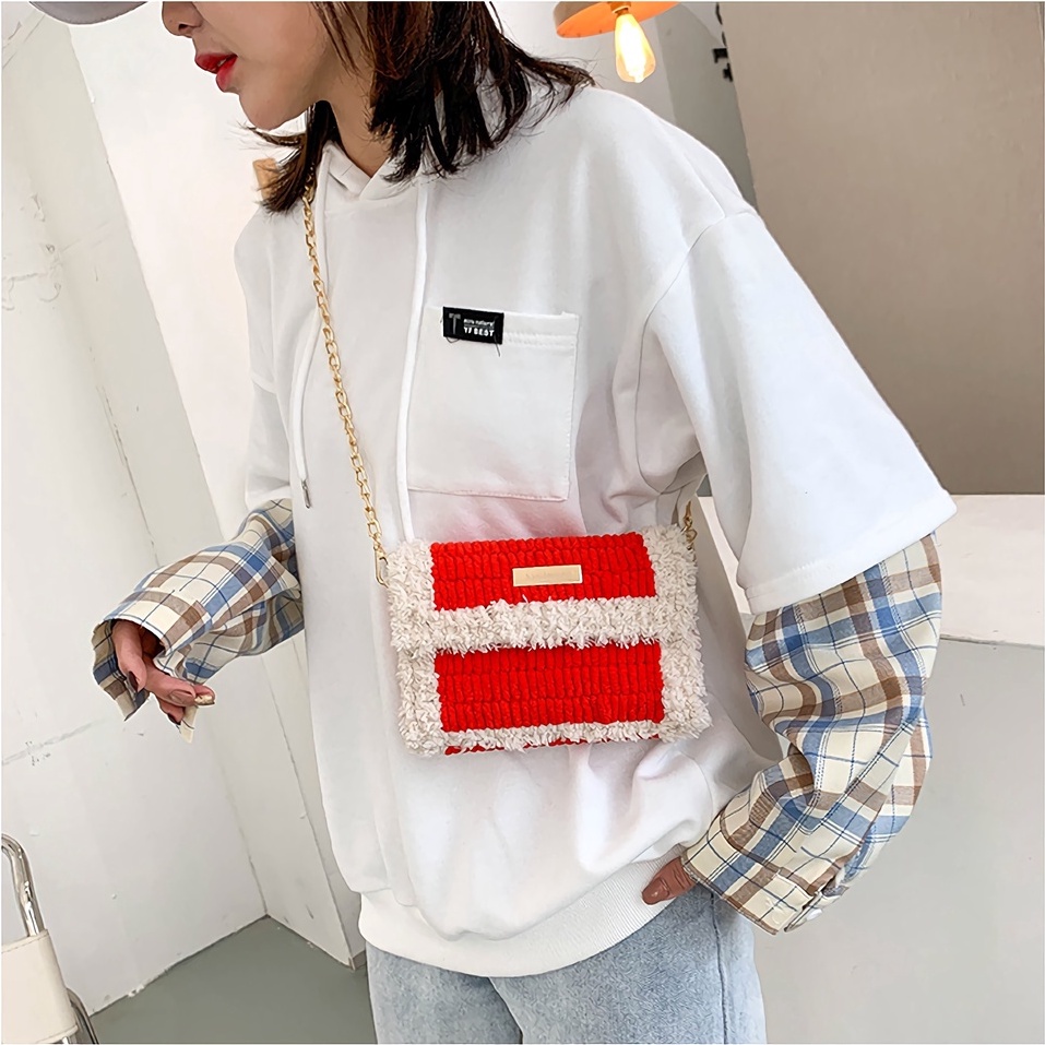 [Có video hướng dẫn] Túi handmade tự đan, túi len đeo chéo Handmade phong cách Hàn Quốc - Bộ phụ kiện đầy đủ LX107