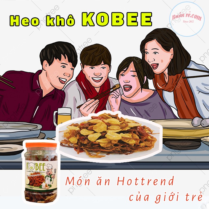 Heo khô cháy tỏi Kobee thơm ngon 01197-01190-01189 Buôn Rẻ