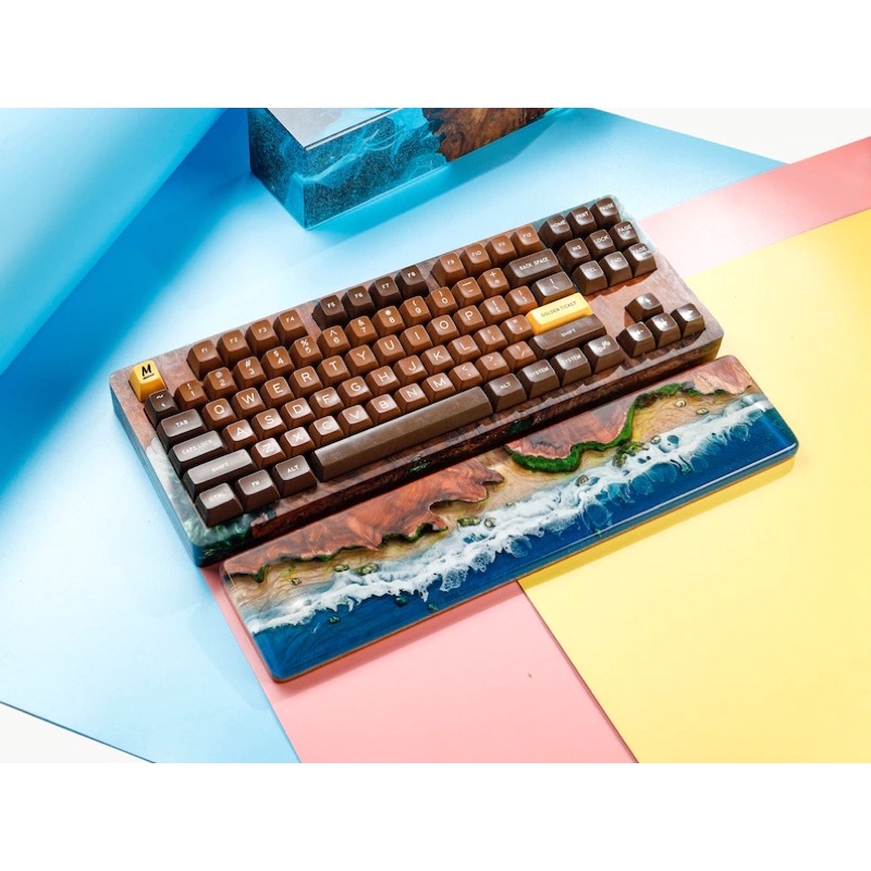 Kê tay bàn phím Gỗ + resin .wrist rest resin