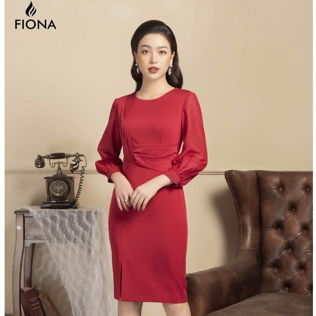 Đầm Ôm Body FIONA, Đầm Nữ Xếp Ly Eo Xẻ Tà Quyến Rũ Mã F459737